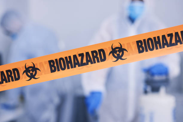 Professional Biohazard technician working in Round Mountain, TX